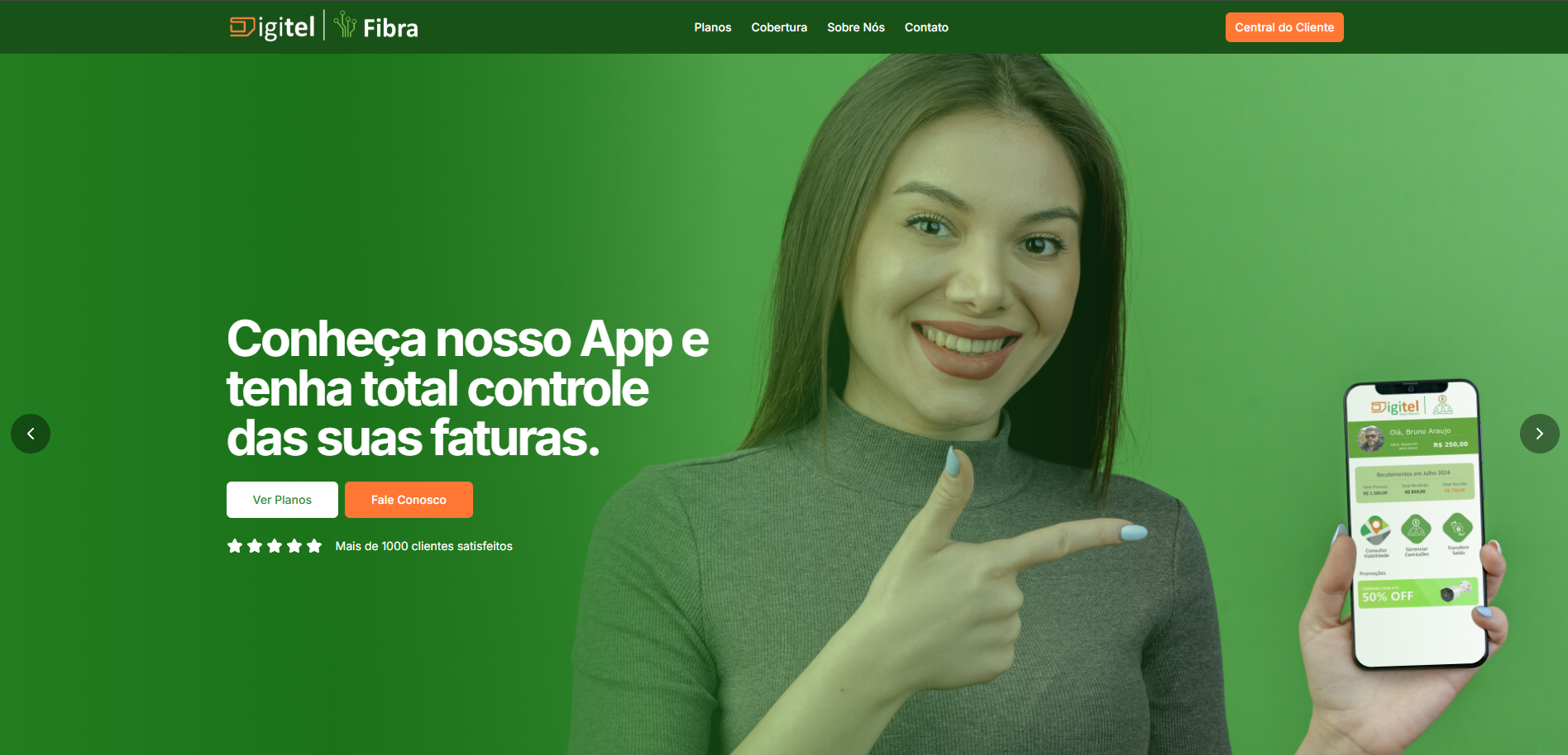 Site Digitel Rio - Provedor de Internet